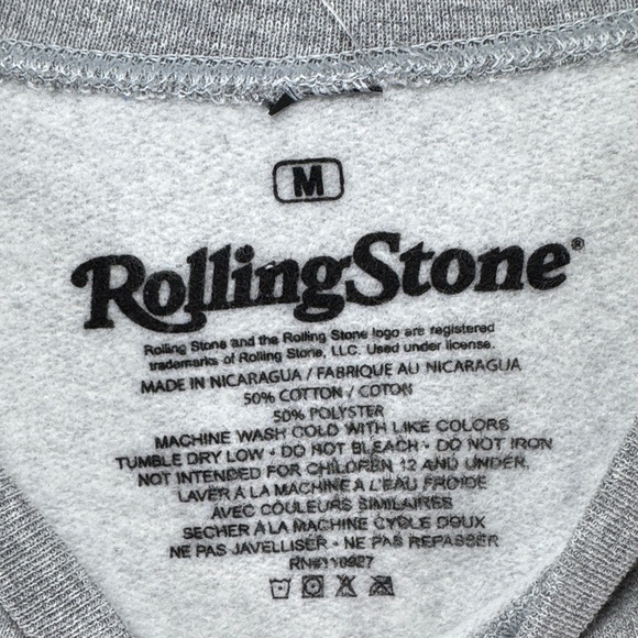 Rolling Stone Magazine Gray and Orange Crewneck Sweatshirt M - Picture 2 of 8